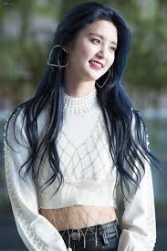 Dedicated To Female Kpop Idols Stage Outfits Blue Hair Kpop Girls