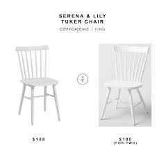 Serena Lily Tucker Chair Copycatchic White Dining Chairs White Round Dining Table Windsor Dining Chairs