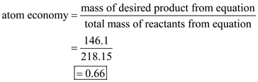 Ch 4 = 16, h 2o = 18, h 2 = 2 sum of formula mass of all reactants = 16 + 2(18) = 52 atom economy = !(!)! x 100 = 15.4% c) when choosing which method to use, one factor to consider is the atom economy. Chapter 24 Solutions Operational Organic Chemistry 4th Edition Chegg Com