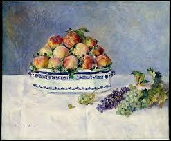 Still Life With Peaches And Grapes Renoir Pierre Auguste Renoir Renoir August Renoir