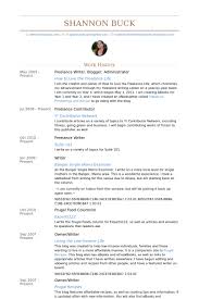 Freelance Writer Blogger Administrator Resume Example Freelance Writer Resume Resume Examples Resume