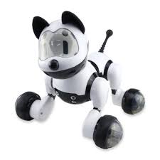 Black And White Robot Dog Mg010 Voice Control Free Mode Sing Dance Smart Dog Robot Black 3l78575312 Smart Dog Pet Toys Light Music