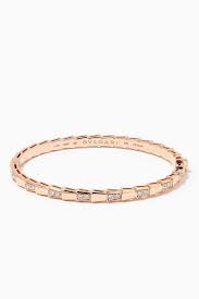 Shop Bvlgari Rose Gold Serpenti Viper Diamond Pave Bracelet In 18kt Rose Gold For Women Oun Pave Diamond Bracelets Bvlgari Bracelet Bvlgari Serpenti Bracelet