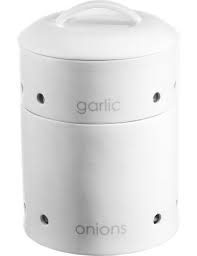 Black And White Canisters Australia Canister Garlic Onions White Ceramic Garlic Storage Onion Storage Potato Storage