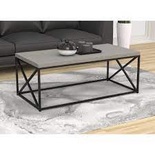 67.41 kb, 1000 x 1000. Coffee Table 48 L Grey Cement Black Metal Overstock 23586005