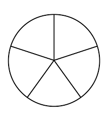 Fraction Pie Divided Into Fifths Pie Chart Template