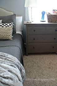 Picture frame drawer fronts accented with contrasting bronze hardware. Dresser As Nightstand Home Bedroom Bedroom Dressers