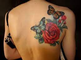 120 Meaningful Rose Tattoo Designs Cuded Rose Tattoos For Women Rose And Butterfly Tattoo Rose Tattoo Design