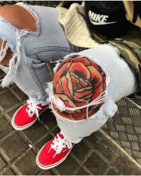Traditional Apparel Co On Instagram Rose On The Knee Would You Get This Credits Chrisbmtatto Knee Tattoo Traditional Rose Tattoos Best Leg Tattoos
