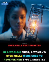 In a world-first medical breakthrough, a woman's own stem cells were used  to reverse her Type 1 diabetes, effectively regenerating her  insulin-producing beta cells. The therapy, led by a biotech firm called