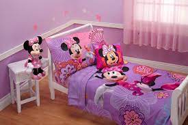 Adds cool visual interest to your little one's bedroom or play area light up led feature illuminates any room! Disney 4 Piece Minnie Mouse Fluttery Friends Toddler Bedding Set Walmart Com Walmart Com