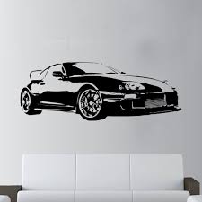 Sebagai ilustrasi honda supra x 125 dok ahm. Large Car Supra Sports Super Car Decal Wall Art Decor Sticker For Kids Rooms Boys Living Bedroom Mural D797 Wall Stickers Aliexpress