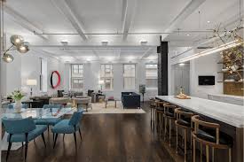 Juniper Flat Iron Loft Features Modern Kitchen Island Lighting