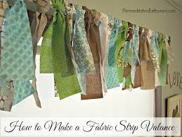 :d i made this from brown fabric and it took a very long time!! How To Make A Fabric Strip Valance A Diy No Sew Window Treatment