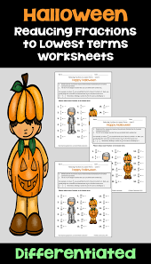 Halloween Simplifying Fractions Worksheets With Printable And Digital Options Simplifying Fractions Fractions Worksheets Fractions