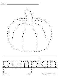 10 Printable Fall Tracing Handwriting Worksheets Halloween Worksheets Preschool Halloween Preschool Preschool Worksheets