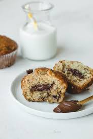 Nutella Stuffed Banana Muffins Pretty Simple Sweet Recipe Banana Muffins Nutella Recipes Nutella Snacks