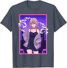 80's anime aesthetic no longer active. Amazon Com Retro Vaporwave Anime Girl Cute Aesthetics Lover T Shirt Clothing