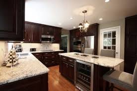Kitchen Dark Cabinets Light Granite Color Granite With Dark Cabinets Pics Please Dark Wood Kitchen Cabinets Contemporary Kitchen Espresso Kitchen Cabinets