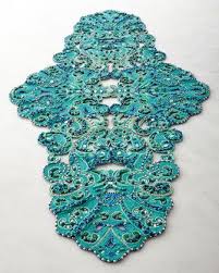 Kim Seybert Poseidon Table Runner Table Runners Turquoise Table Table Cloth