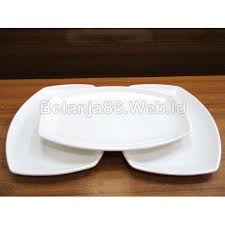 3 Pcs Piring Melamin Saji Unika M5810 Putih Uk Sedang Makanan