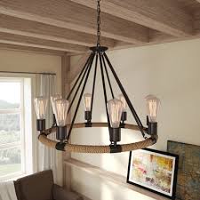 Inyo 8 Light Wagon Wheel Chandelier Trent Austin Design