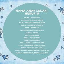 Check spelling or type a new query. Nama Anak Lelaki Huruf R Moden Bermakna Dalam Islam