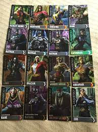 Each hero has its own unique attacks and special moves; Here S My Injustice Arcade Card Collection From My Last Trip To Dave Busters Injusticemobile