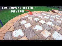 This step should thoroughly clean the surface. How To Fix Uneven Patio Pavers Youtube Paver Patio Outdoor Patio Decor How To Clean Concrete Patio
