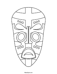 Download this adorable dog printable to delight your child. African Mask Coloring Page Coloring Home