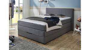 Wenn sie schon einmal in einem boxspringbett probegelegen sind, vergessen sie das gefühl nie wieder. Boxspringbett Florida Bx1330 Stoff Graphit Topper 140x200