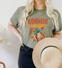 If you don't want to wear a hat, try a bandana that matches the . Cosmic Cowgirl Howdy Cowboy Western Aesthetic Cowgirl Shirt Etsy Canada