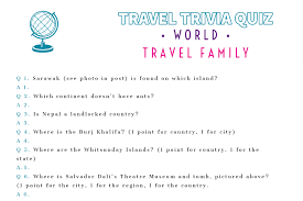 Whether you have a science buff or a harry potter fanatic, look no further than this list of trivia questions and answers for kids of all ages that will be fun for little minds to ponder. Family Travel Trivia Quiz Questions World Travel Family