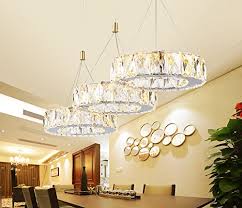 A small chandelier can easily get lost in a large space and fail to deliver a strong design element, while a large chandelier can overwhelm a small space. Restaurant Chandelier Crystal Chandelier Rectangular Simple Modern Dining Room Chandelier Bar Lamp Buy Online In United Arab Emirates At Desertcart Ae Productid 50552085