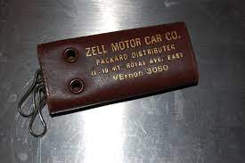 Packard Motor Car Dealership Leather Key Holder Zell Motor Car Co Packard Distributor Vintage 1940 S Car Keys Holder By Vinta Motor Car Car Key Holder Packard