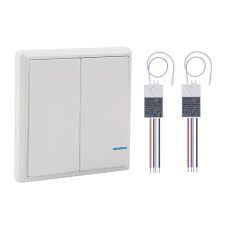 Kinetic Light Switch And Receiver Kit Double Kinetic Self Powered Wireless Switches