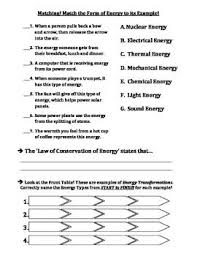 While we talk related with 6th grade energy transformation worksheet we have collected several similar images to give you more ideas. Pin On Earth Science
