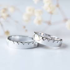 Half Eternity Diamond Wedding Band Couple Ring Set His And Etsy In 2021 Couples Ring Set Diamond Wedding Bands Engagement Ring Wedding Band