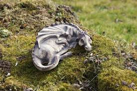 Drachefigur Drache Drachen Garten Keramik Material Drache Weisser Unglasierter Ton Bemalt Die Drachenfigur Eignet Si Drachen Figur