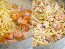 Stir in imitation crabmeat and shrimp.reduce heat. Creamy Shrimp Alfredo Fettuccine Pasta Recipe Natasha S Kitchen