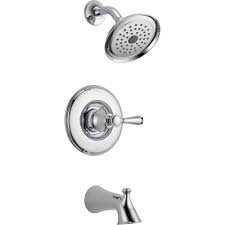 Delta Silverton Single Handle 1 Spray Tub And Shower Faucet In Chrome Valve Included 144713c The Home Depot Tub And Shower Faucets Shower Tub Shower Faucet