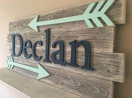 Nursery Reclaimed Wood Name Sign Distressed Nursery Name Wood Name Sign Nursery Wall Decor Boy Custom Wood Signs