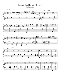 Joe Hisaishi Merry Go Round Of Life Piano Sheet Music Merry Go Round Of Life Piano Solo Sheet Music For Piano Download Free In Pdf Or Midi In 2020 Sheet Music Piano Sheet Music Piano