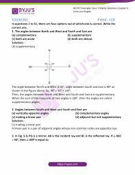 What is the length of a right triangle's hypotenuse if the side adjacent to a 78° angle is 1? Ncert Exemplar Solutions For Class 7 Maths Chapter 5 Lines And Angles Available In Free Pdf