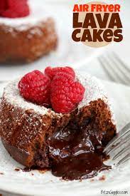 Air Fryer Lava Cakes Recipe Lava Cakes Decadent Chocolate Cake Dessert Recipes Easy