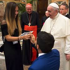 Was pope francis arrested in vatican city after a supposed blackout and was he indicted for child pope francis is currently being held in an unknown prison, being interrogated by federal agents. Dario Ramirez S Marriage Proposal In Front Of Pope Francis National Catholic Register Marriage Proposals Pope Catholic