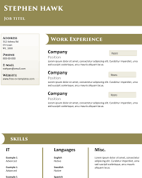 Free cv maker account allows you to continuously edit your generated cv, and make use of all other. Free Cv Templates Number 1 Website For Free Cv S And Resumes