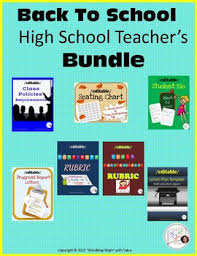 Back To School Templates Bundle Rubric Progress Report Seating Chart Lesson