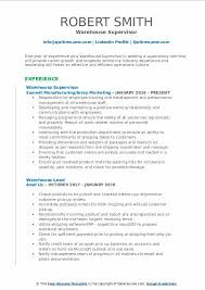 Supervisors direct activities of specific crews and ensure their tasks are accomplished according to quality and safety requirements. Warehouse Supervisor Resume Samples Qwikresume