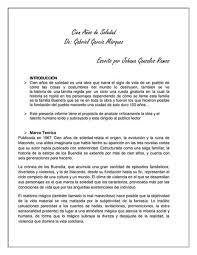 RESUMEN DE CIEN AÑOS DE SOLEDAD POR PAGINAS